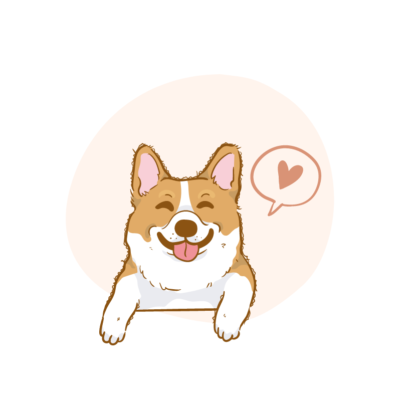 chien corgi illustration